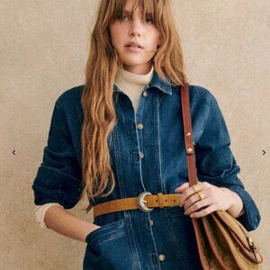 Sezane Will Jacket Size Small Indigo